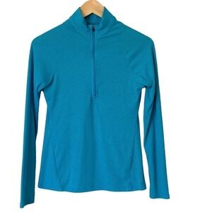 Patagonia 1/2 Zip Capilene 2 Lightweight Base Layer Pullover In Teal, Size Small